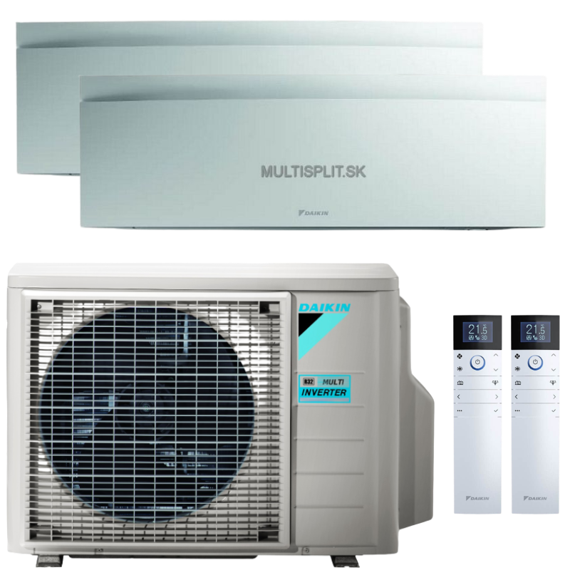 Klimatizácia Daikin Emura 2x multisplit (3,5kW + 4,8kW) + vonkajšia 6,8kW